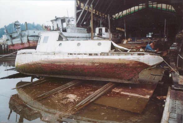 the ENA at the
 Louderback boatyard