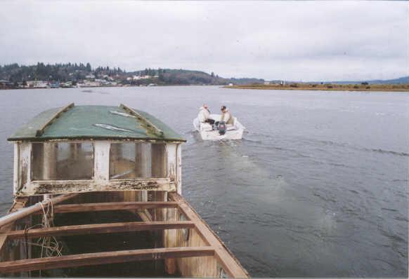 The ENA being towed to
 the Museum